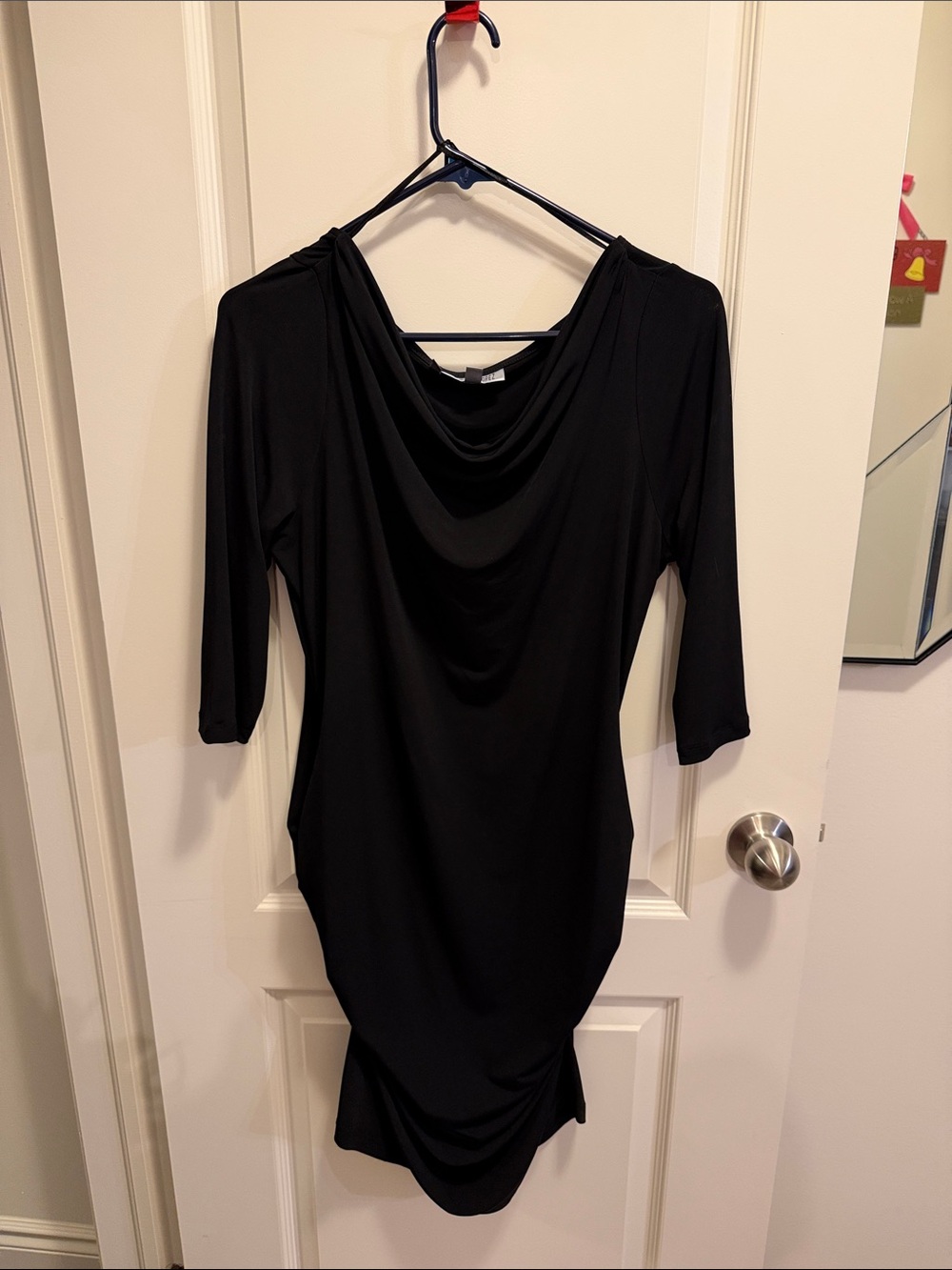 Women’s Black Draped Cowl Neck Dress - Jennifer Lopez
